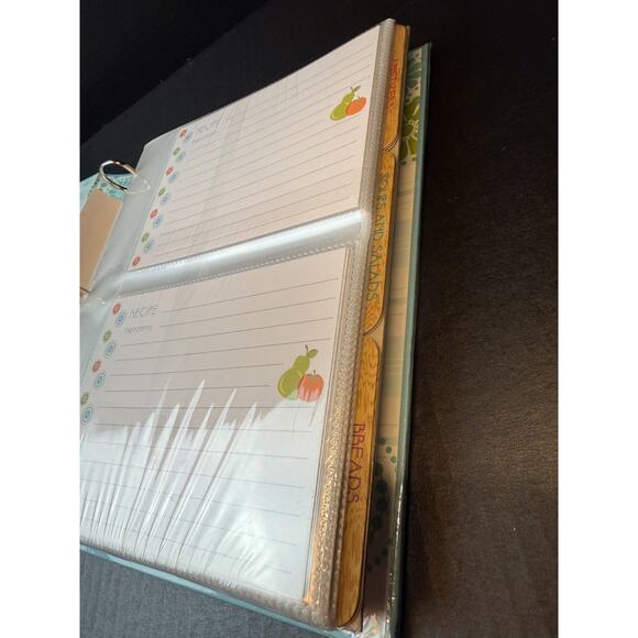 Tapestry Deluxe Kitchen Recipe Organizer 12 Sheet Protectors 24 Recipe Cards - Picture 7 of 11
